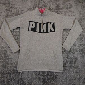 Victoria’s Secret PINK Sweatshirt Women's Small 1/4 Zip Everyday Classic Logo